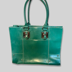 Wilsons Leather All-in-One Tote Satchel Shoulder Bag Structured Emerald Green
OS